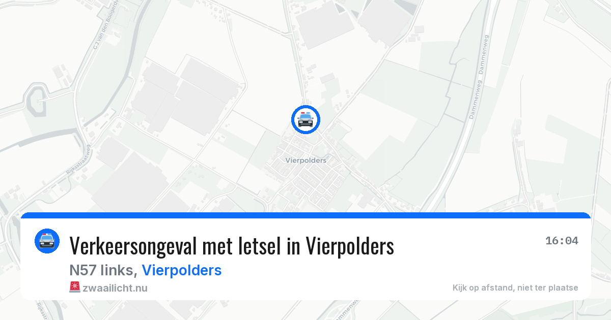 Verkeersongeval met letsel in Vierpolders — 13 mrt 2026