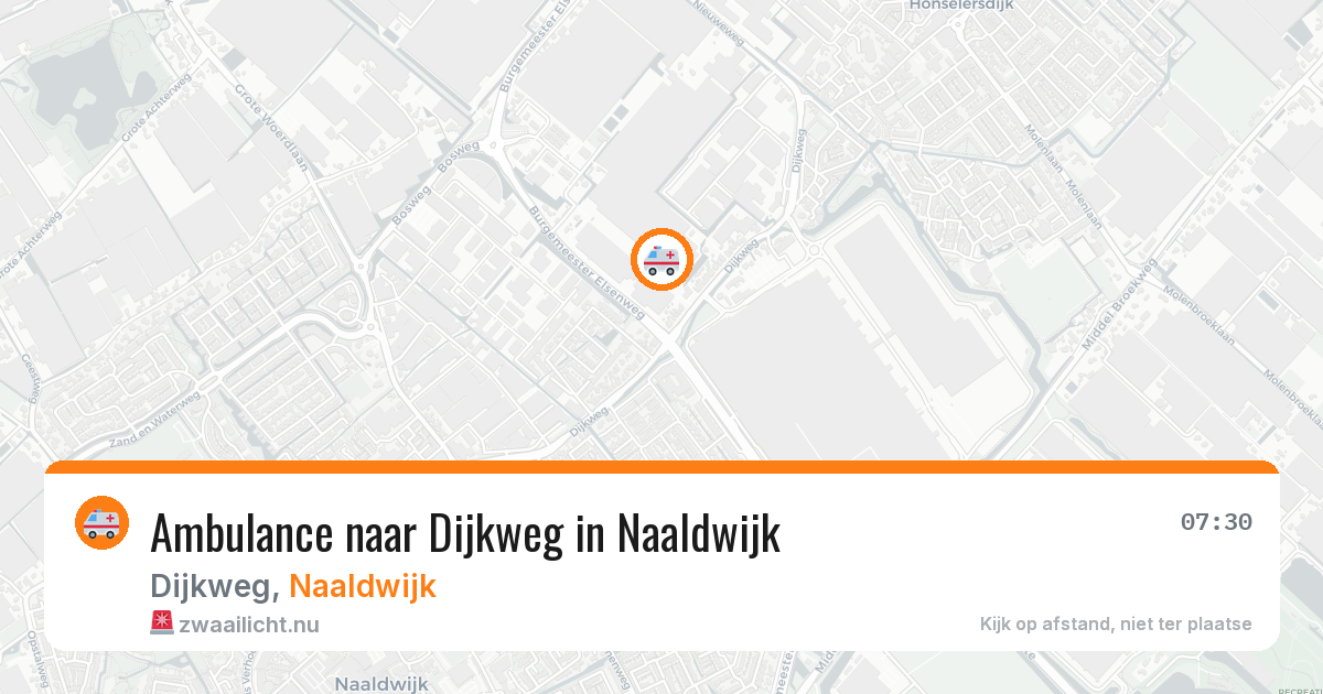 Ambulance naar Dijkweg in Naaldwijk — 13 jul 2026