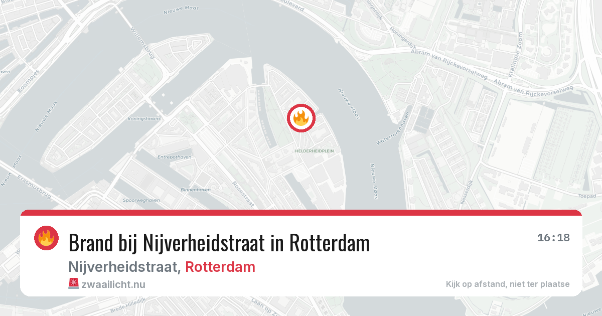 Brand bij Nijverheidstraat in Rotterdam — 11 jul 2026