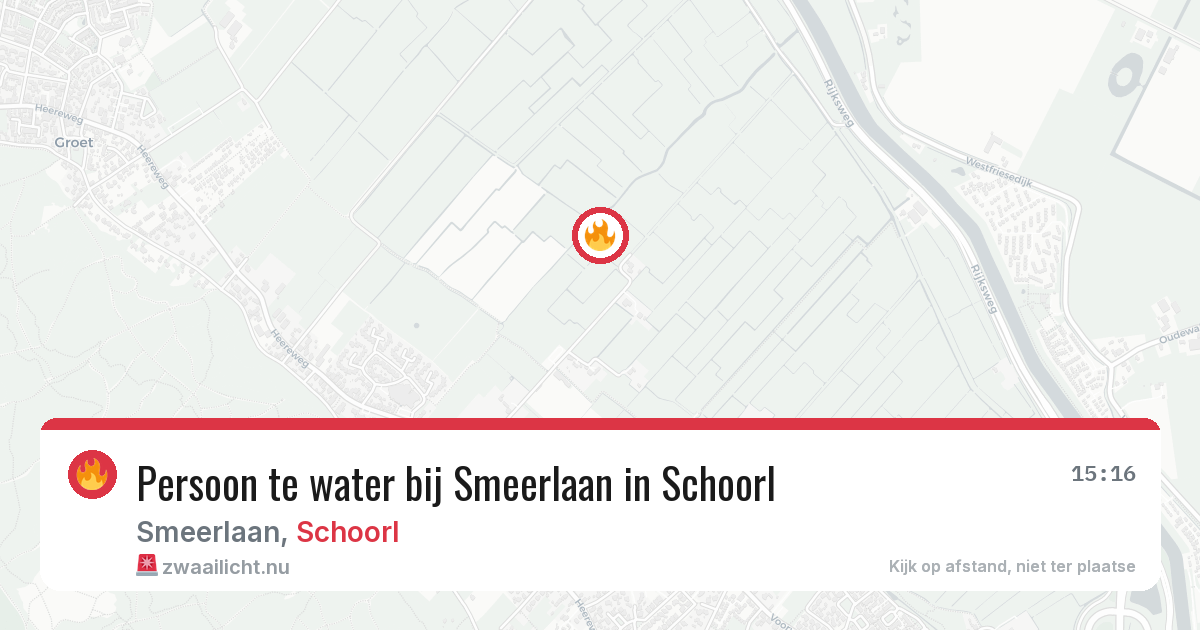 Persoon te water bij Smeerlaan in Schoorl — 7 apr 2026