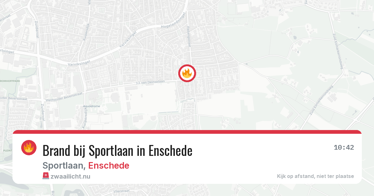 Brand bij Sportlaan in Enschede — 20 mei 2026