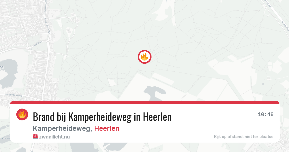 Brand bij Kamperheideweg in Heerlen — 24 mei 2026
