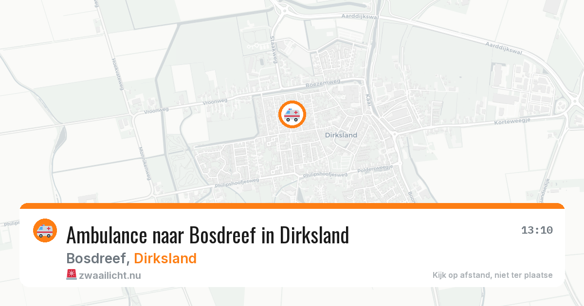 Ambulance naar Bosdreef in Dirksland — 30 mrt 2026