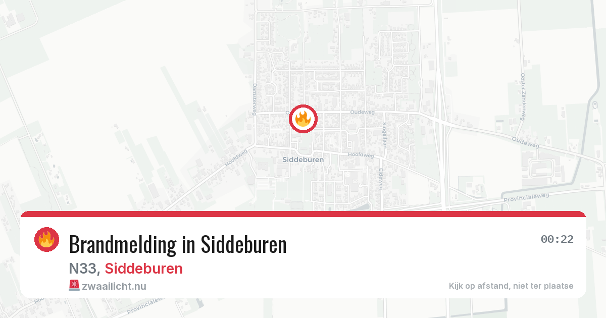 Brandmelding in Siddeburen — 8 mrt 2026
