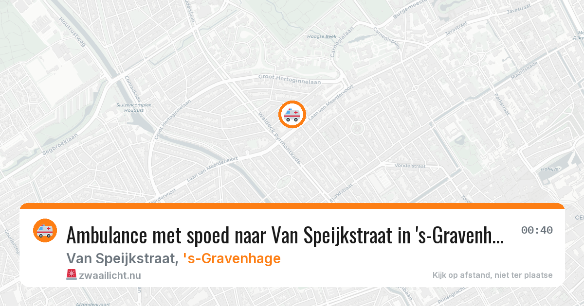 Ambulance met spoed naar Van Speijkstraat in 's-Gravenhage — 12 jul 2026