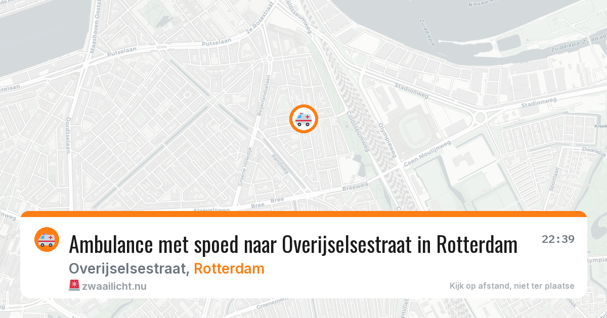 Ambulance met spoed naar Overijselsestraat in Rotterdam — 3 jun 2026