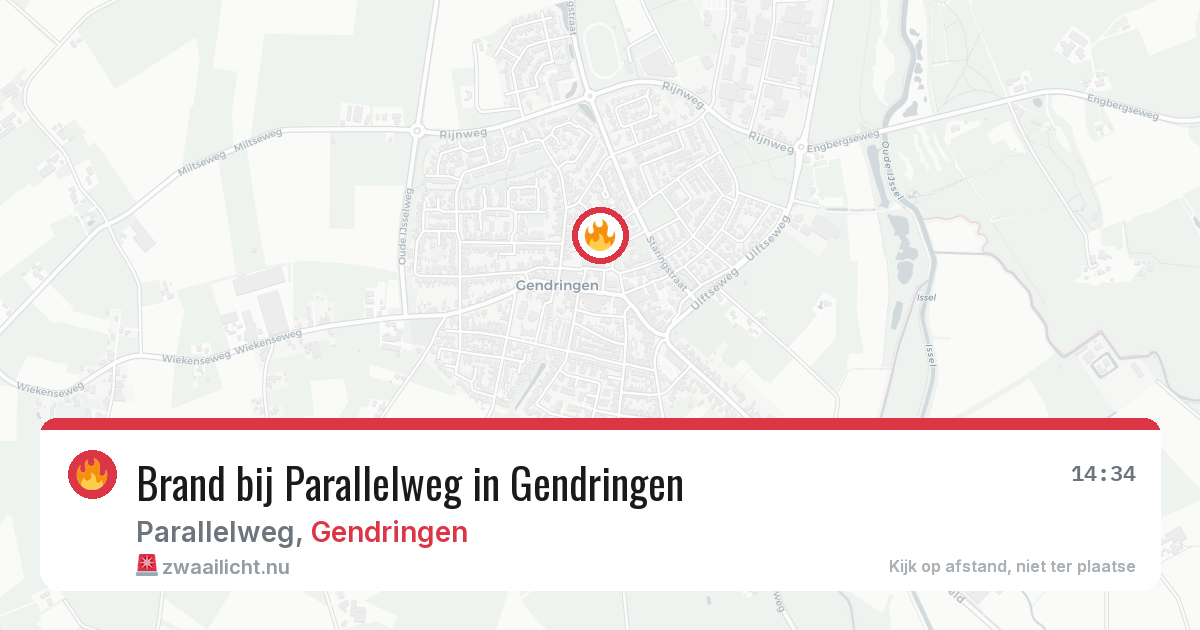 Brand bij Parallelweg in Gendringen — 23 feb 2026