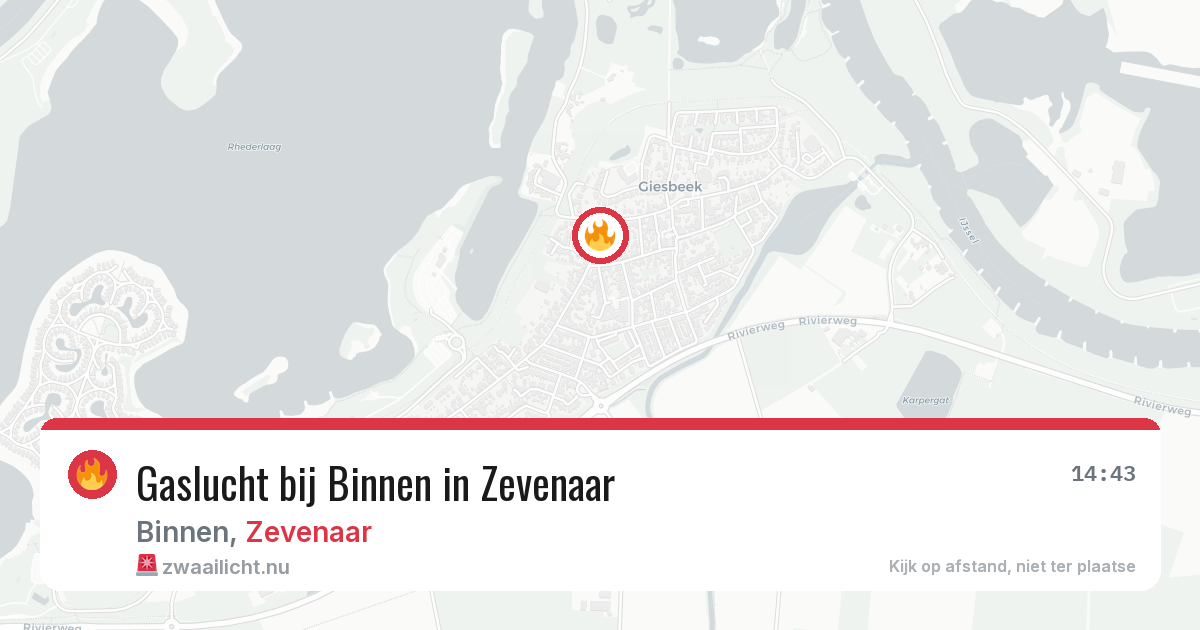 Gaslucht bij Binnen in Zevenaar — 7 mei 2026