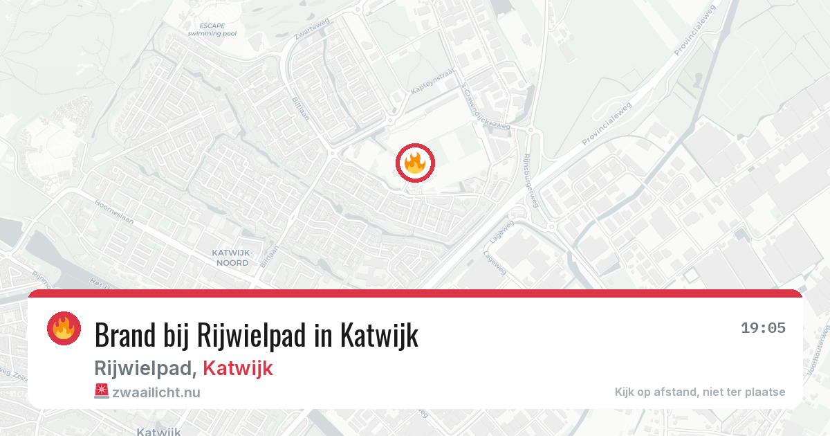 Brand bij Rijwielpad in Katwijk — 27 mei 2026