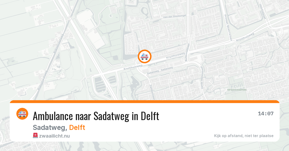 Ambulance naar Sadatweg in Delft — 23 mei 2026