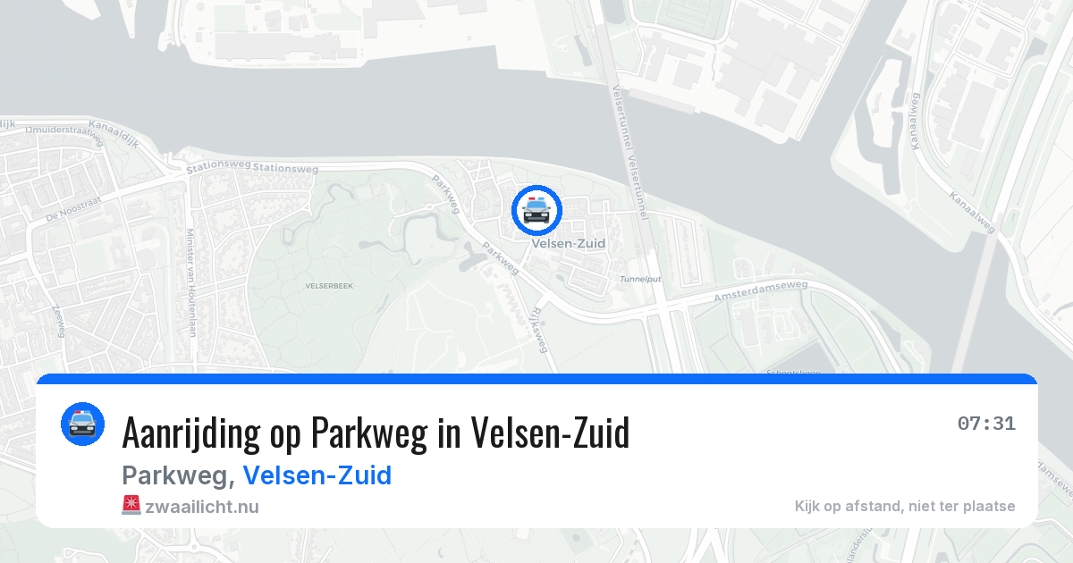 Aanrijding op Parkweg in Velsen-Zuid — 13 jul 2026