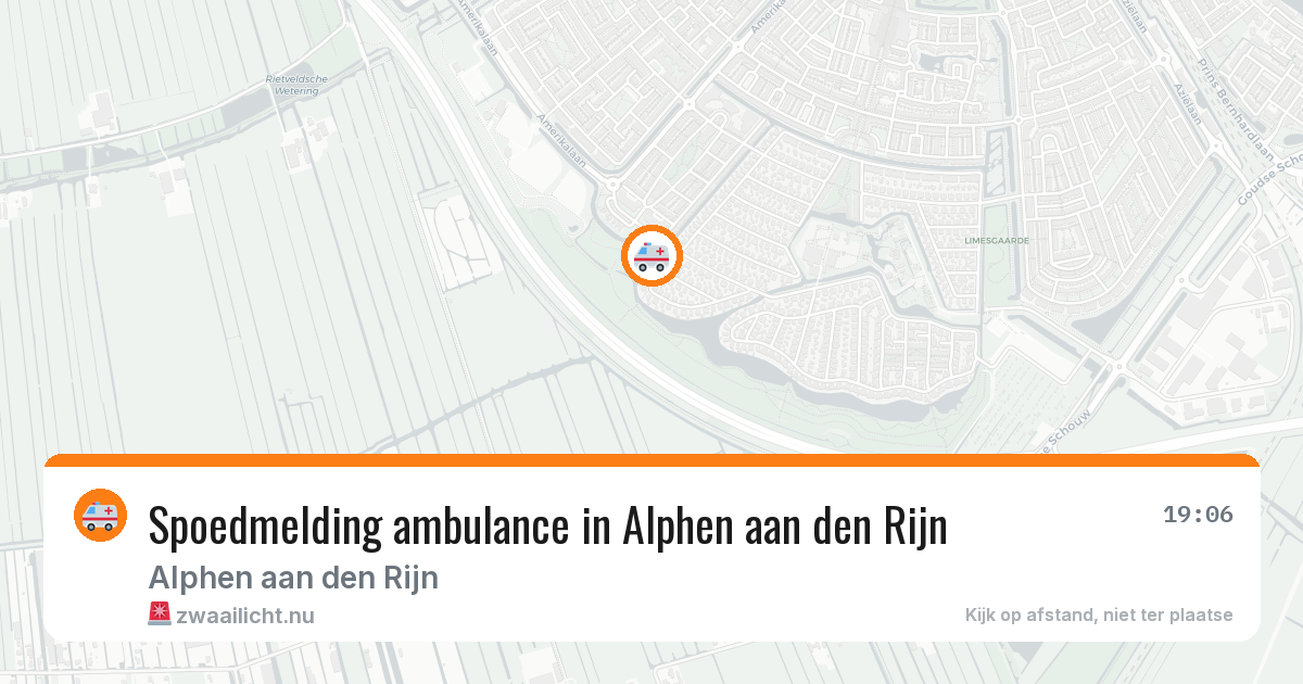 Spoedmelding ambulance in Alphen aan den Rijn — 18 jul 2026