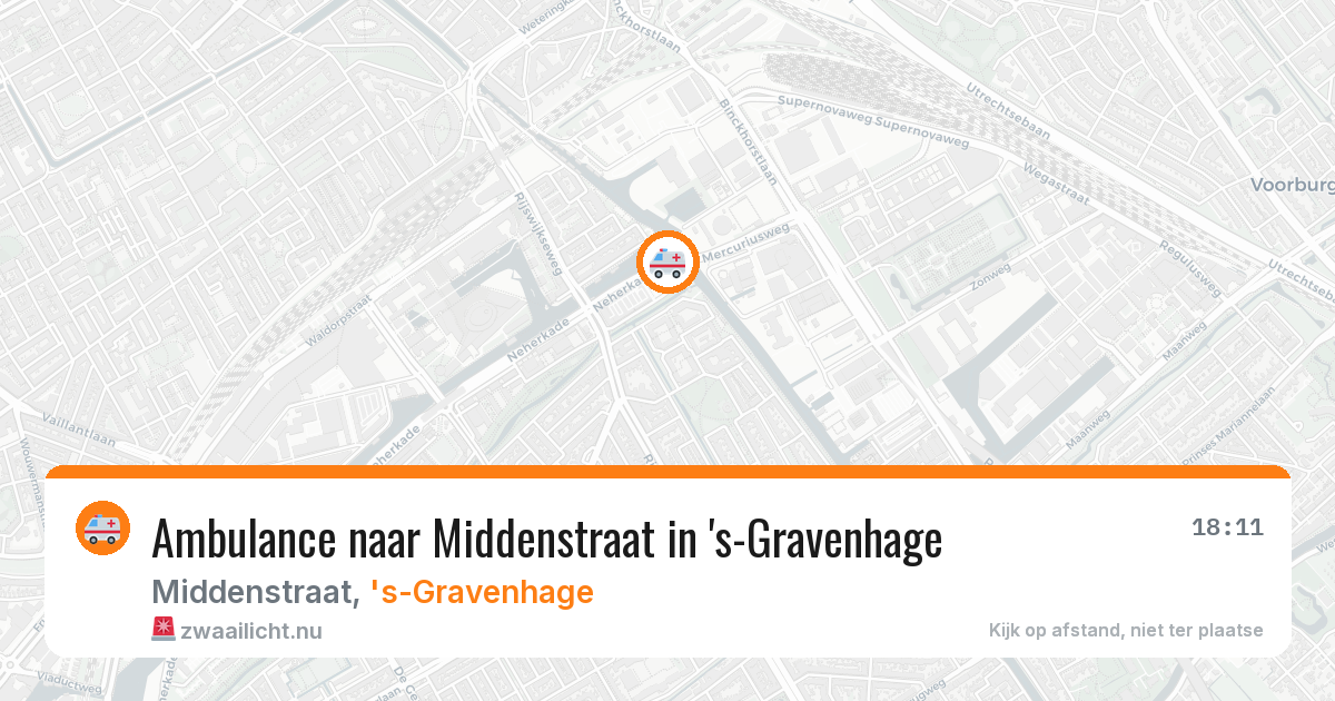 Ambulance naar Middenstraat in 's-Gravenhage — 13 jul 2026
