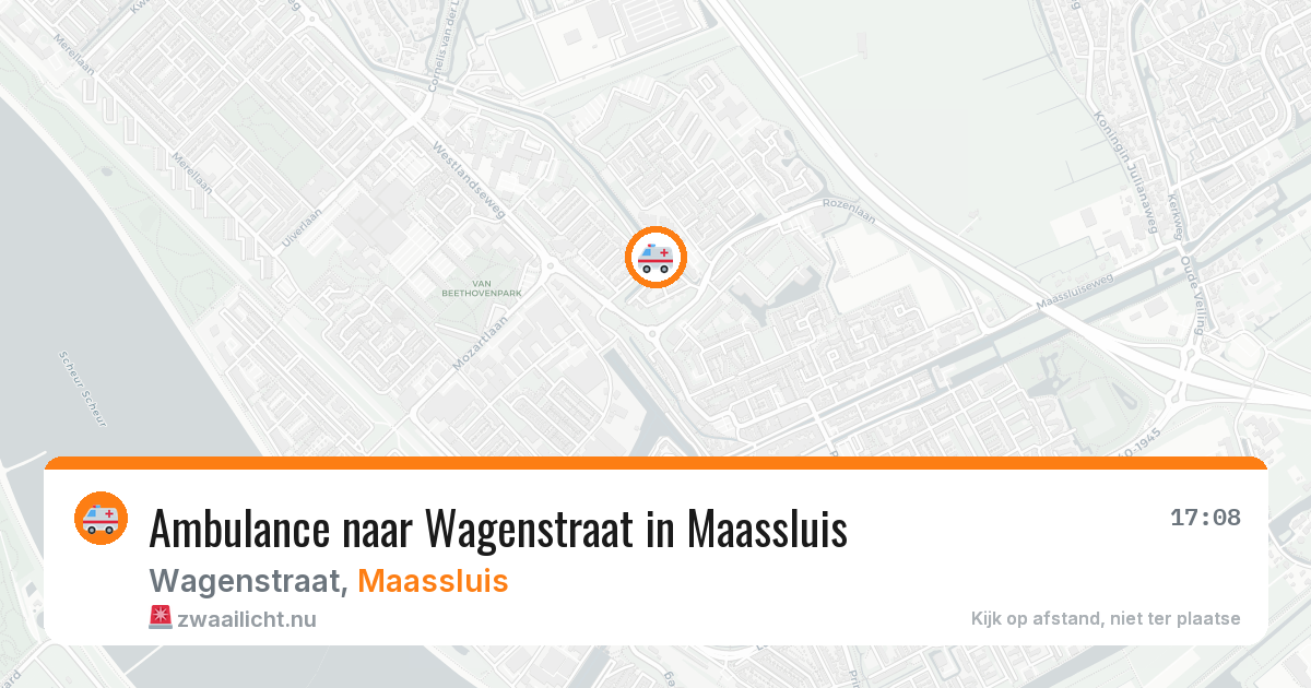 Ambulance naar Wagenstraat in Maassluis — 14 jul 2026