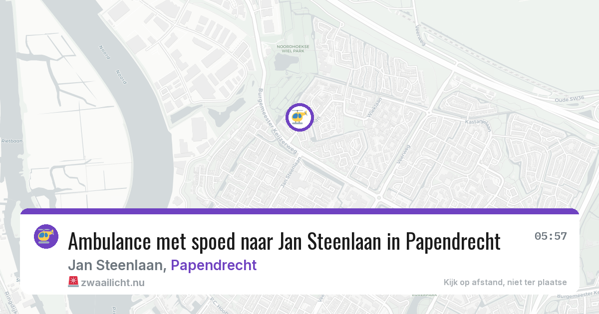 Ambulance met spoed naar Jan Steenlaan in Papendrecht — 23 jul 2026