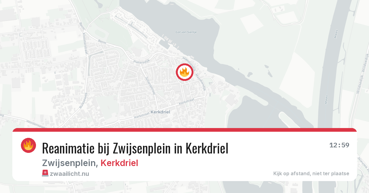 Reanimatie bij Zwijsenplein in Kerkdriel — 28 mrt 2026