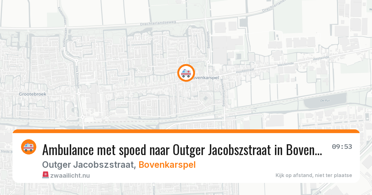 Ambulance met spoed naar Outger Jacobszstraat in Bovenkarspel — 19 jul 2026