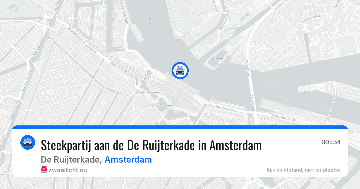 Steekpartij aan de De Ruijterkade in Amsterdam — 14 jul 2026