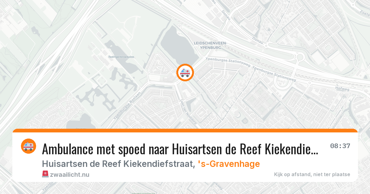 Ambulance met spoed naar Huisartsen de Reef Kiekendiefstraat in 's-Gravenhage — 12 feb 2026