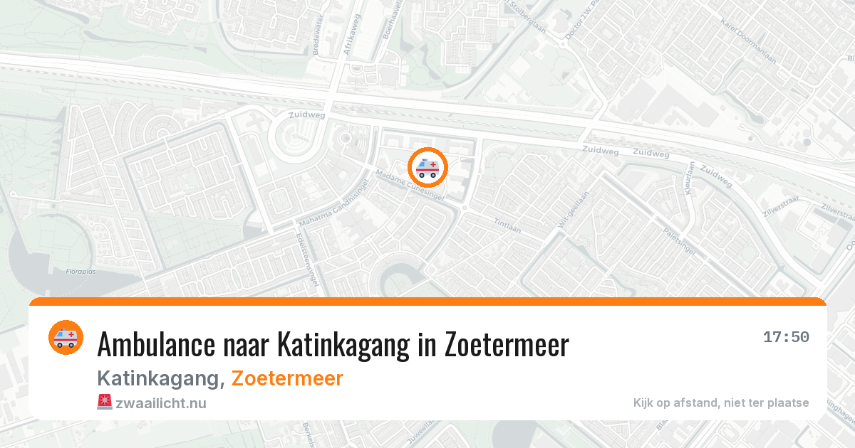 Ambulance naar Katinkagang in Zoetermeer — 22 jul 2026