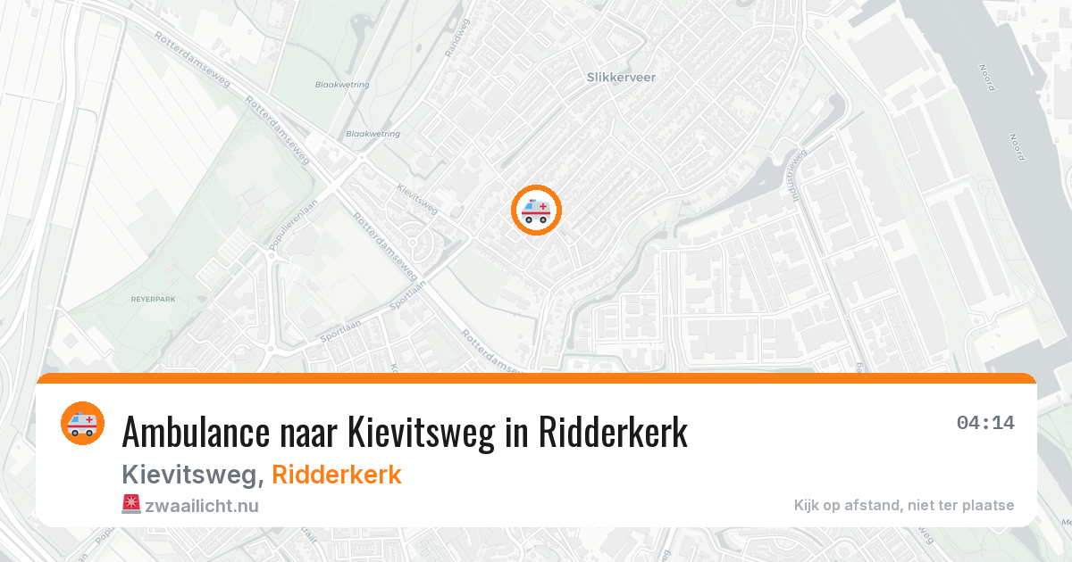 Ambulance naar Kievitsweg in Ridderkerk — 29 apr 2026