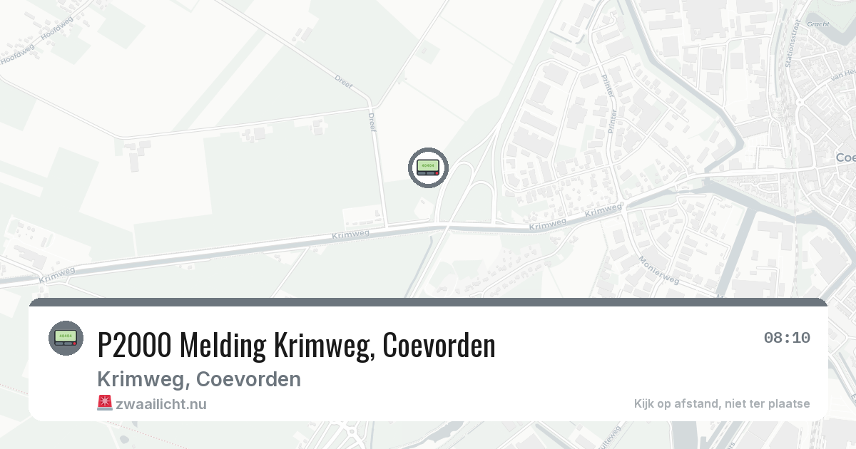 P2000 Melding Krimweg, Coevorden — 27 apr 2026