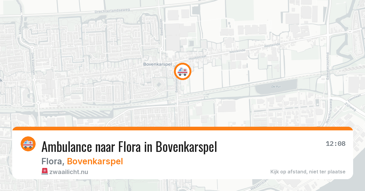Ambulance naar Flora in Bovenkarspel — 9 jul 2026