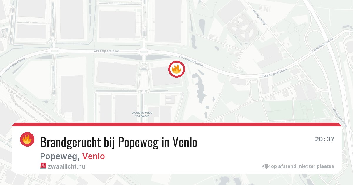 Brandgerucht bij Popeweg in Venlo — 23 jul 2026