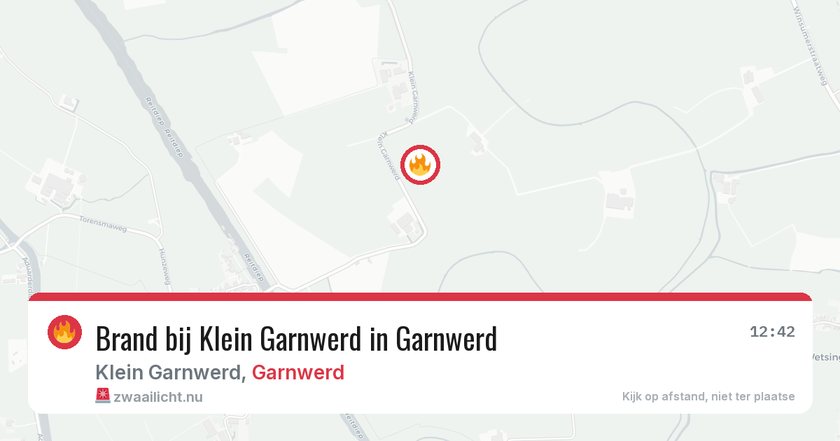 Brand bij Klein Garnwerd in Garnwerd — 24 mrt 2026