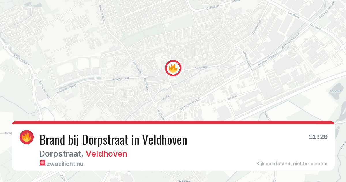 Brand bij Dorpstraat in Veldhoven — 14 jul 2026