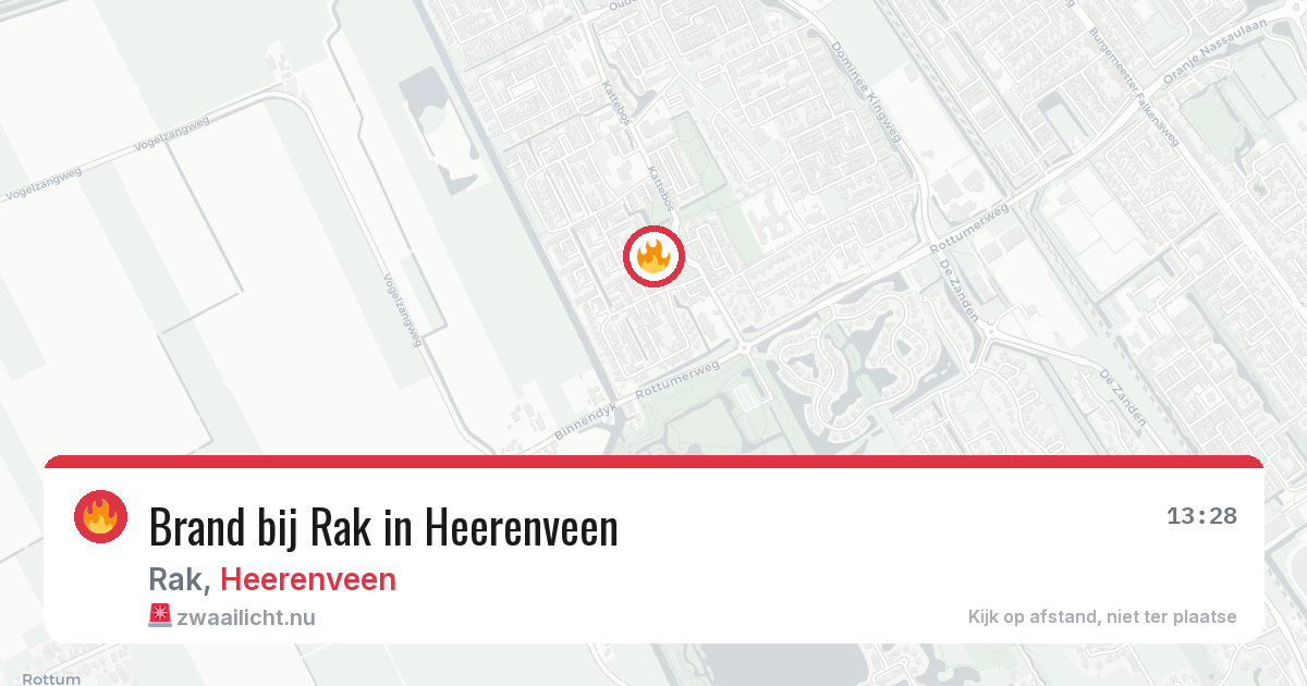 Brand bij Rak in Heerenveen — 21 apr 2026