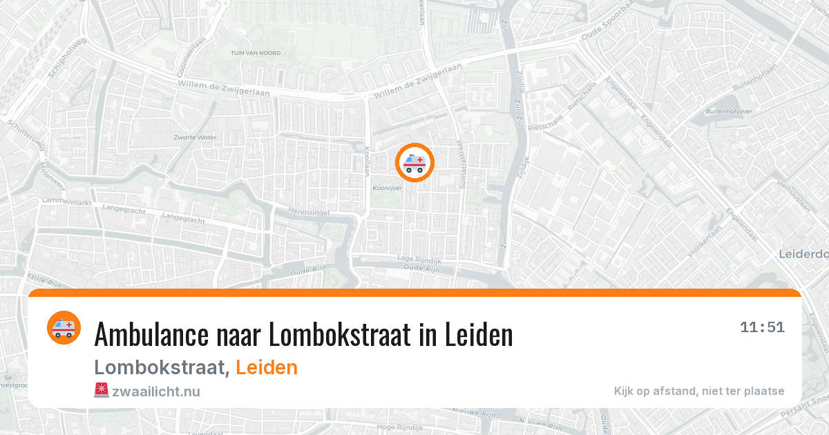 Ambulance naar Lombokstraat in Leiden — 21 jul 2026