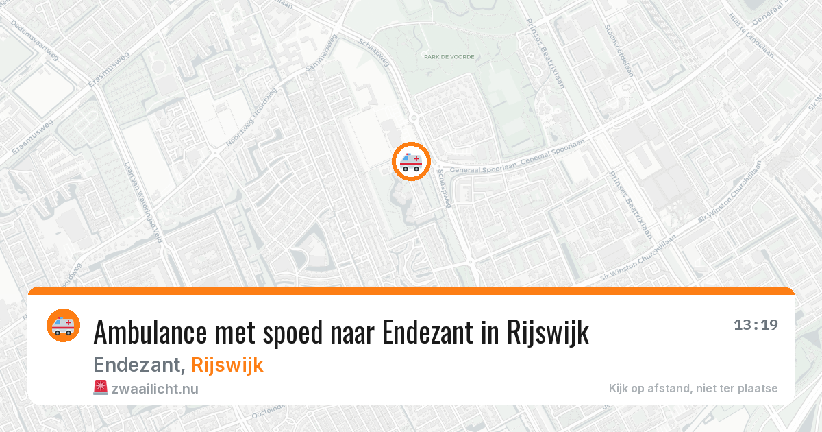 Ambulance met spoed naar Endezant in Rijswijk — 12 jul 2026