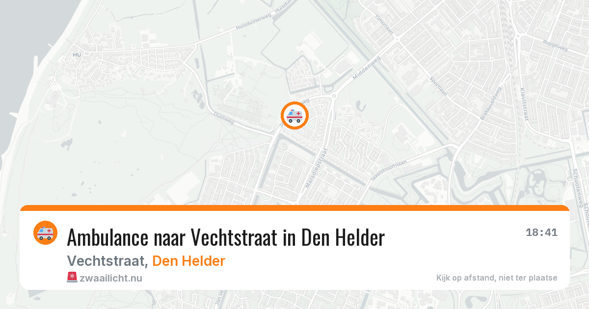 Ambulance naar Vechtstraat in Den Helder — 13 jul 2026