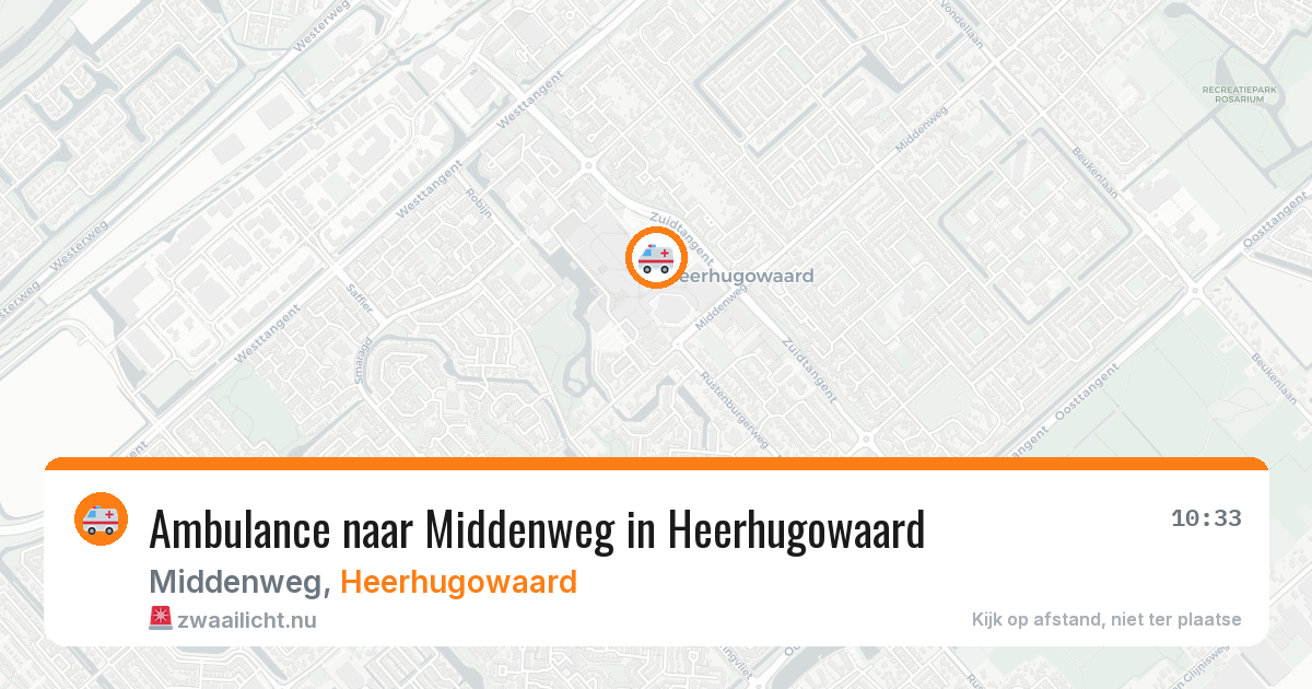 Ambulance naar Middenweg in Heerhugowaard — 19 mei 2026