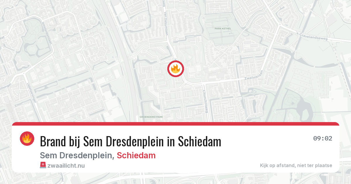 Brand bij Sem Dresdenplein in Schiedam — 3 jun 2026