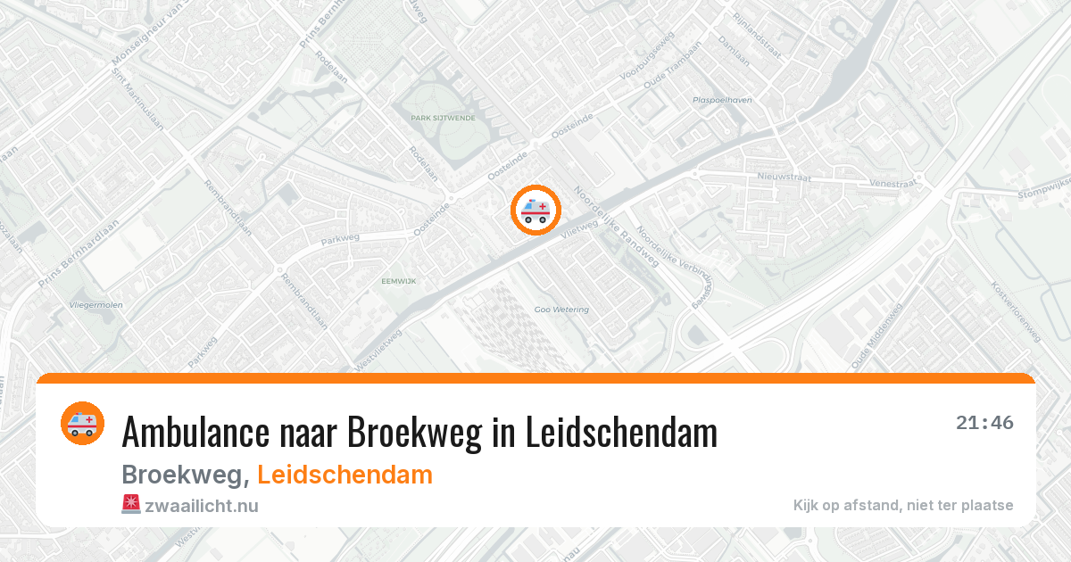 Ambulance naar Broekweg in Leidschendam — 13 apr 2026
