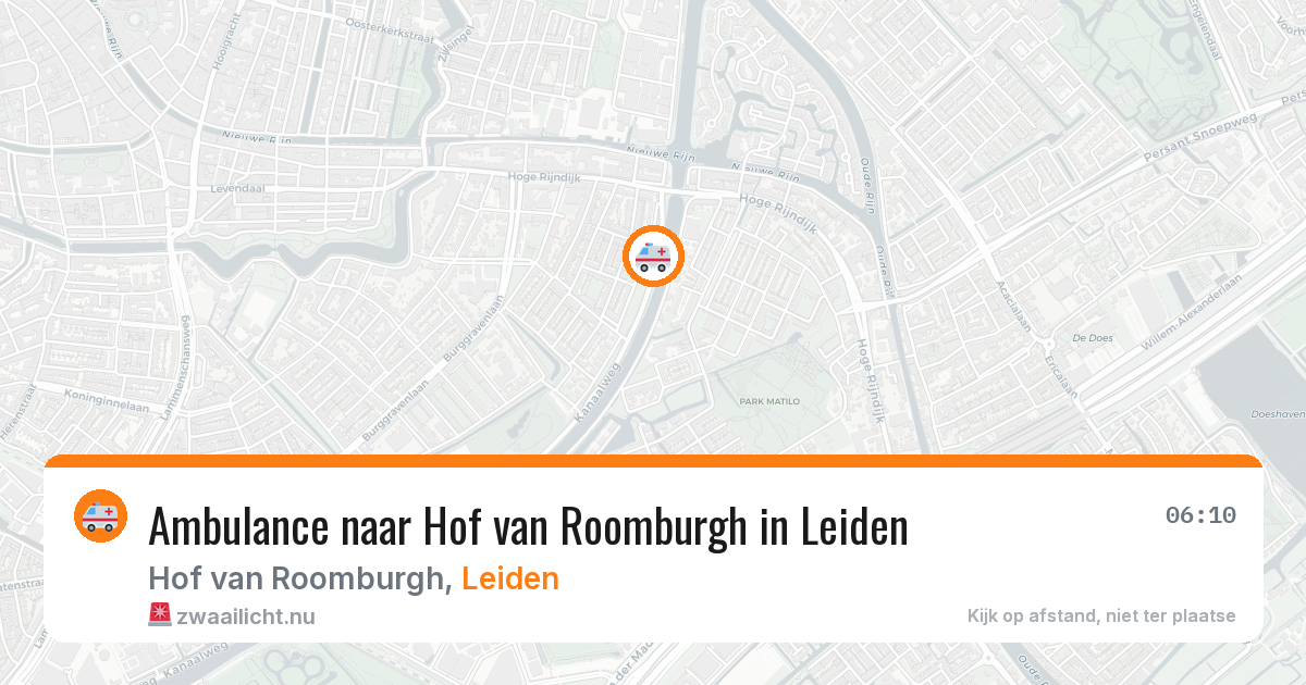 Ambulance naar Hof van Roomburgh in Leiden — 22 jul 2026