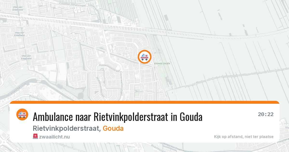 Ambulance naar Rietvinkpolderstraat in Gouda — 16 jul 2026