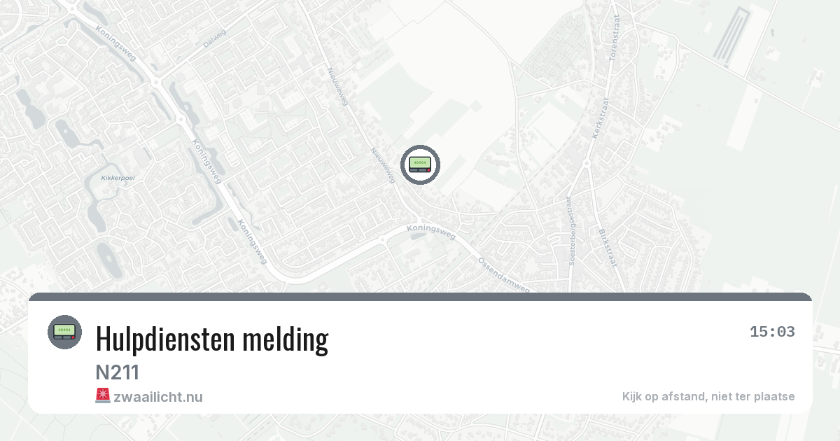 Hulpdiensten melding — 25 feb 2026