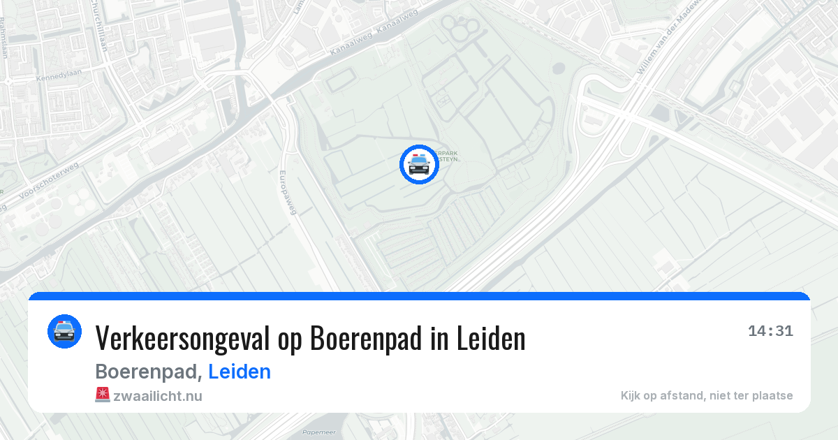 Verkeersongeval op Boerenpad in Leiden — 25 jul 2026
