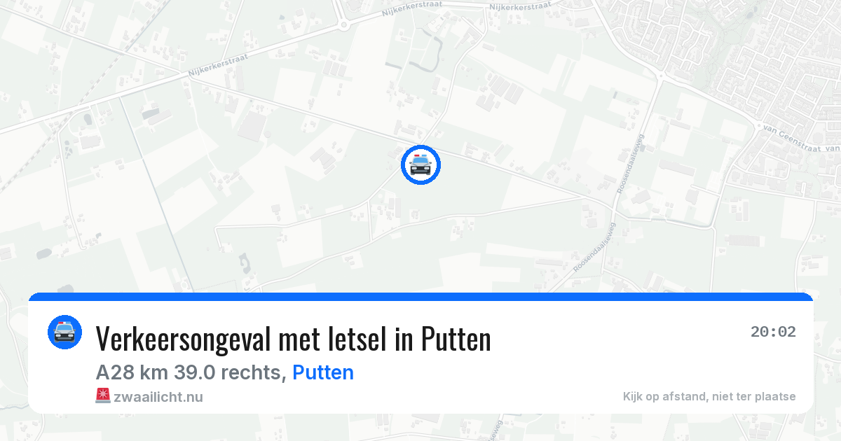 Verkeersongeval met letsel in Putten — 17 mrt 2026