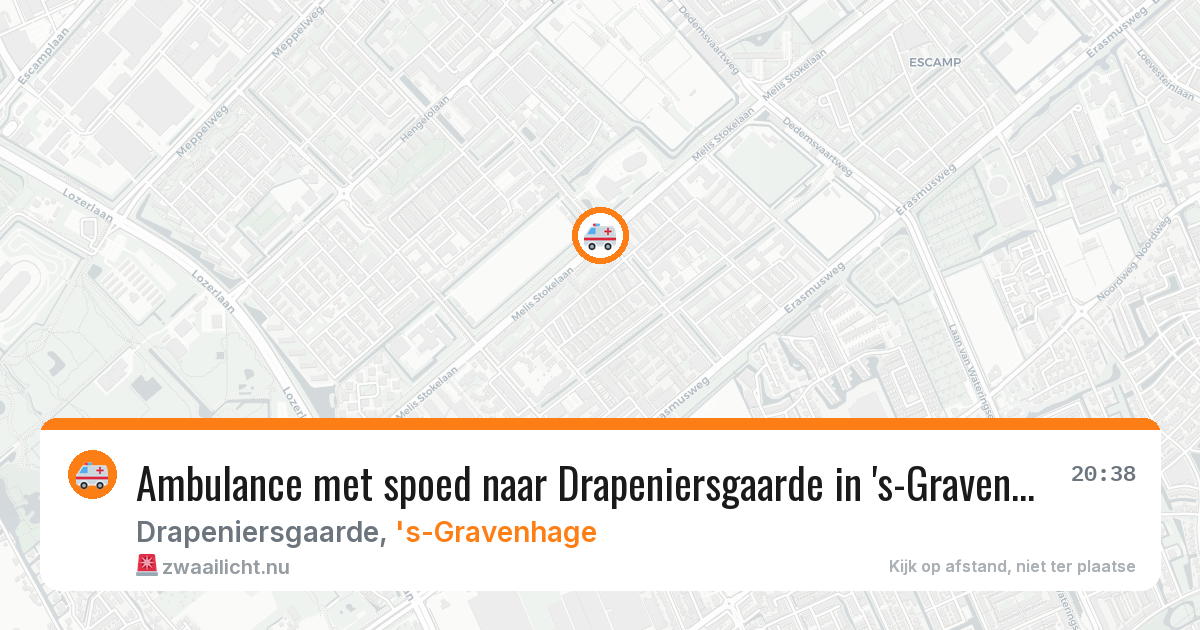 Ambulance met spoed naar Drapeniersgaarde in 's-Gravenhage — 24 mei 2026