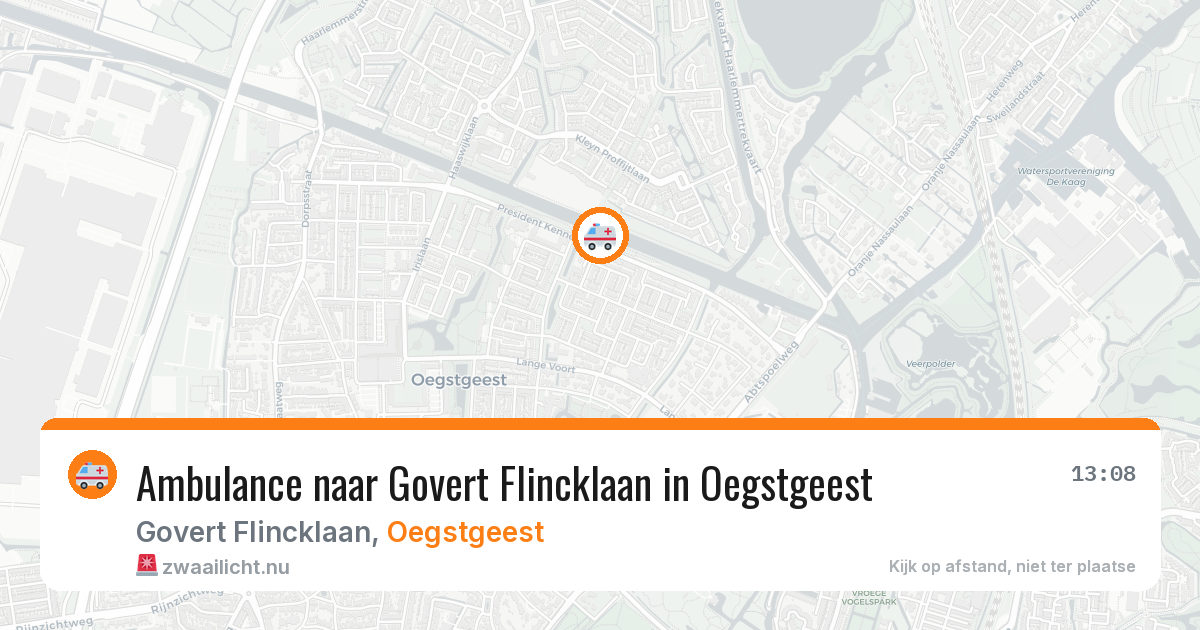 Ambulance naar Govert Flincklaan in Oegstgeest — 23 jul 2026