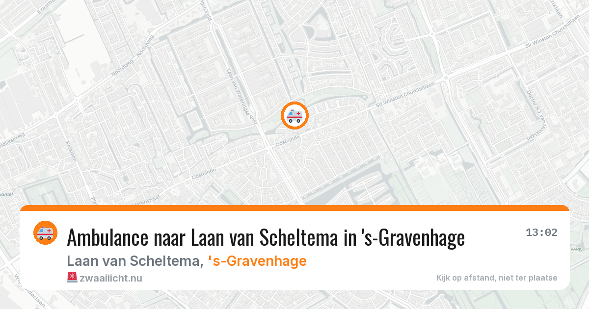 Ambulance naar Laan van Scheltema in 's-Gravenhage — 25 mei 2026