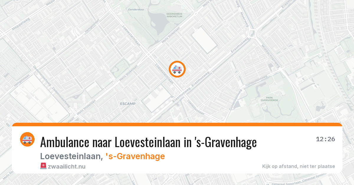 Ambulance naar Loevesteinlaan in 's-Gravenhage — 25 mrt 2026