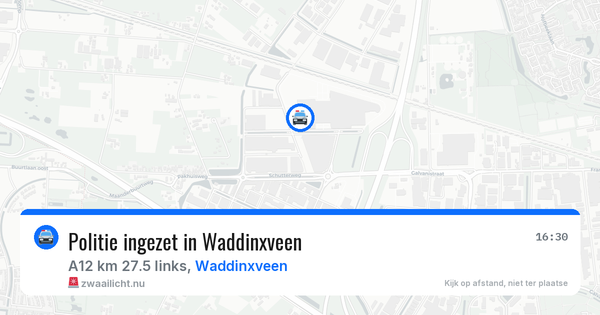 Politie ingezet in Waddinxveen — 21 jan 2026 | 🚨 Zwaailicht.nu