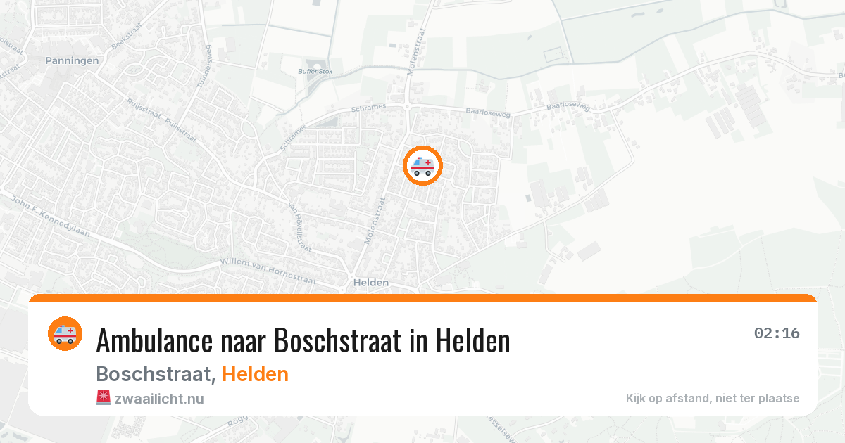 Ambulance naar Boschstraat in Helden — 7 jul 2026