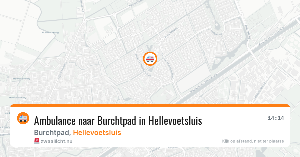 Ambulance naar Burchtpad in Hellevoetsluis — 13 jul 2026