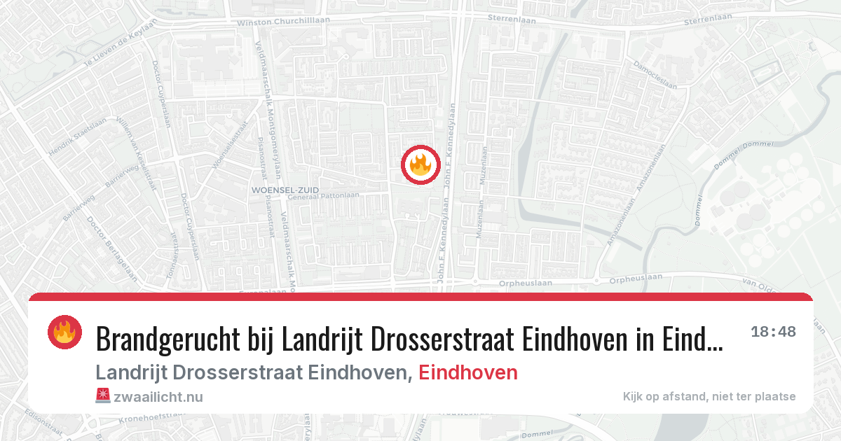 Brandgerucht bij Landrijt Drosserstraat Eindhoven in Eindhoven — 11 jul 2026